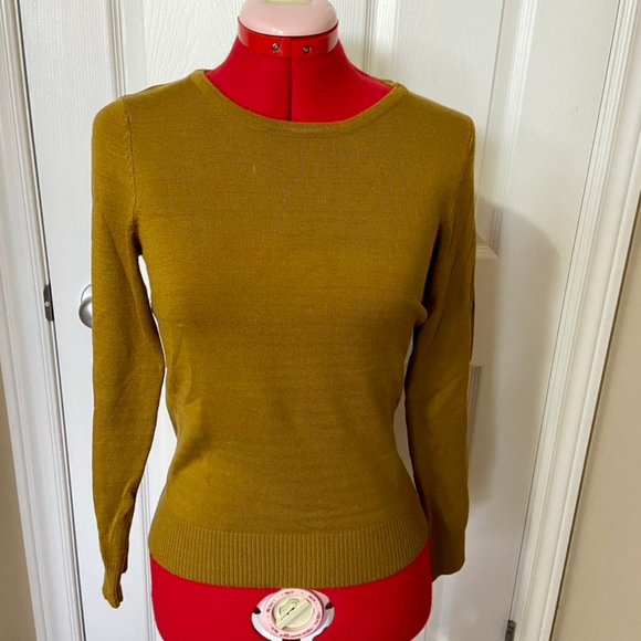 Vintage Repro LOT Qty3 Mak long sleeve sweaters: teal, dusty rose, ochre size L - Picture 5 of 10